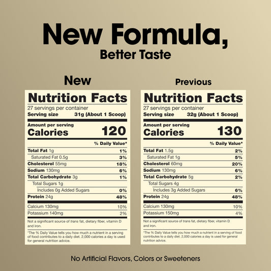 Optimum Nutrition Gold Standard Whey vanilla scoop demonstrates easy portioning for post-workout recovery