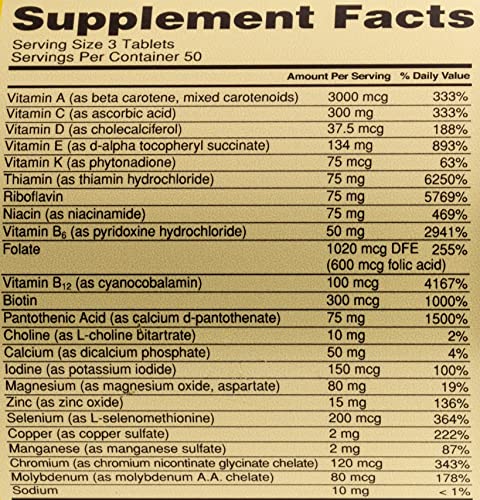 Optimum Nutrition Opti-Men tablets arranged in a blister pack