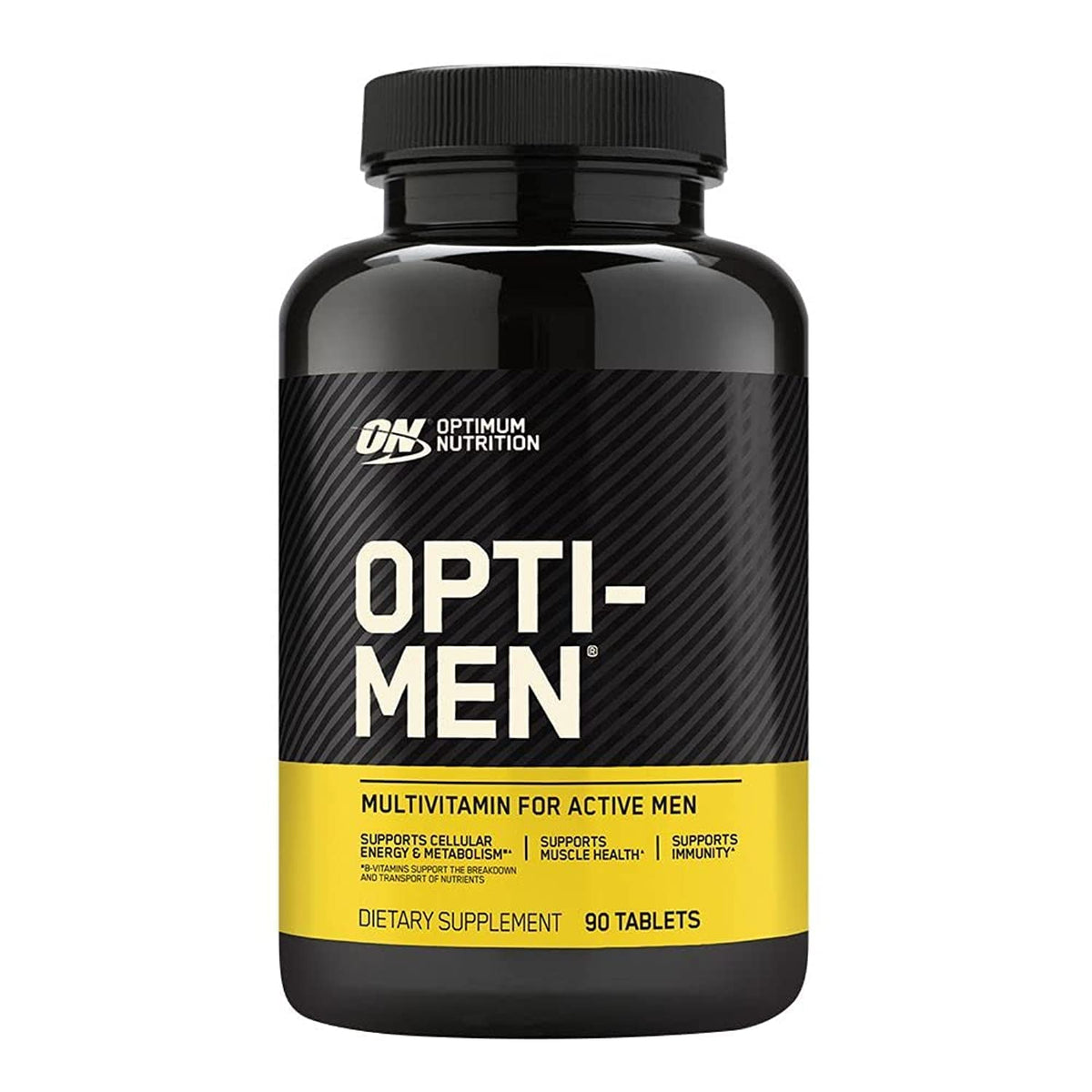 Optimum Nutrition Opti-Men daily multivitamin bottle front for daily nutrient support.