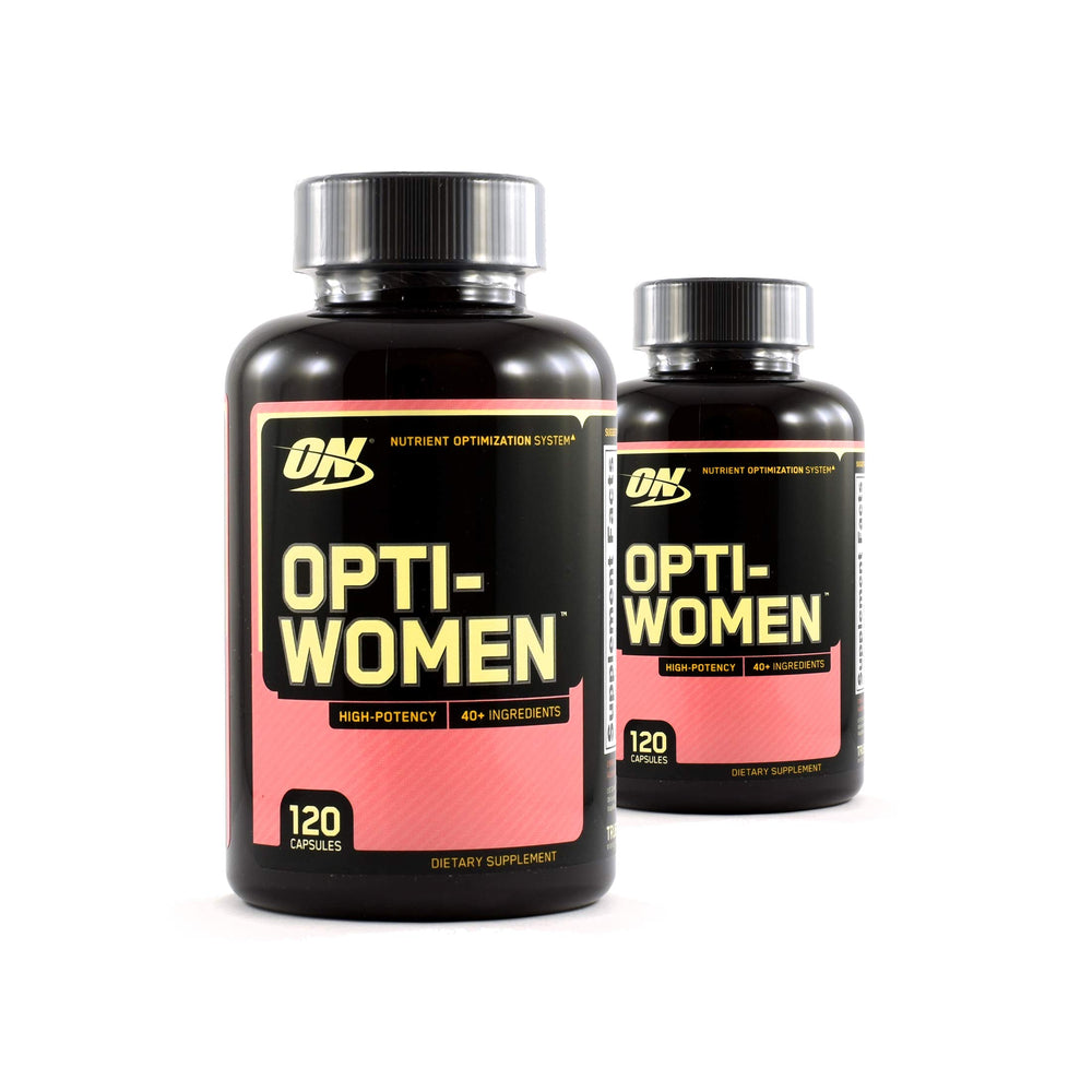 Optimum Nutrition Opti-Women 2-Pack bottle pour for quick, mess-free daily use