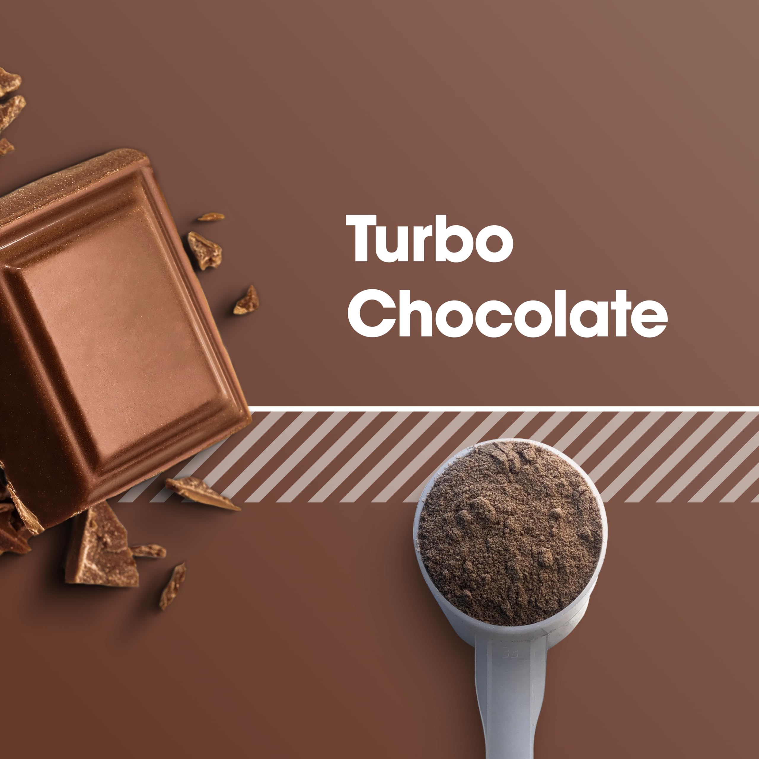 Optimum Nutrition Platinum Hydrowhey Turbo Chocolate scoop illustrates precise serving.