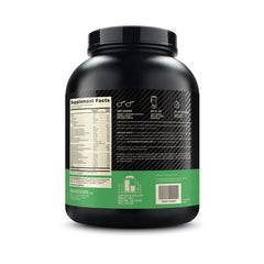 Optimum Nutrition Serious Mass shake with fruit shows convenient, high-energy meal supplement.