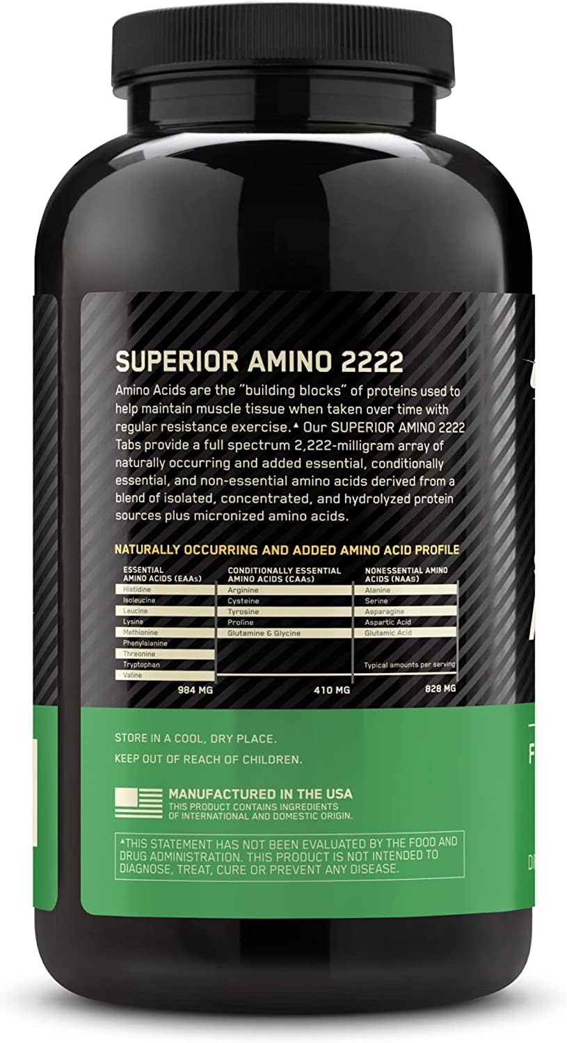 Heat exposure warning on Optimum Nutrition Superior Amino 2222 packaging for safe delivery