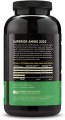 Heat exposure warning on Optimum Nutrition Superior Amino 2222 packaging for safe delivery