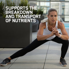 Serving suggestion shows three-tablet daily dose of Optimum Nutrition Zinc Magnesium Aspartate.
