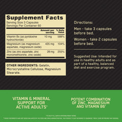 Close-up of Optimum Nutrition Zinc Magnesium Aspartate tablets signaling active-lifestyle support.