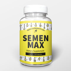 Optimum Research Labs Semen Max bottle supports volume and reproductive health with natural ingredients.