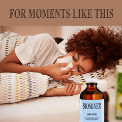 Optimum You BIOSILVER skin-mist shows convenient facial spraying.