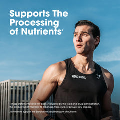 Optimum Nutrition Opti-Men label close-up highlighting vitamins and amino acids.