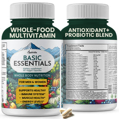 OPTIVIDA Organic Whole Food Multivitamin bottle for daily energy and immune support.