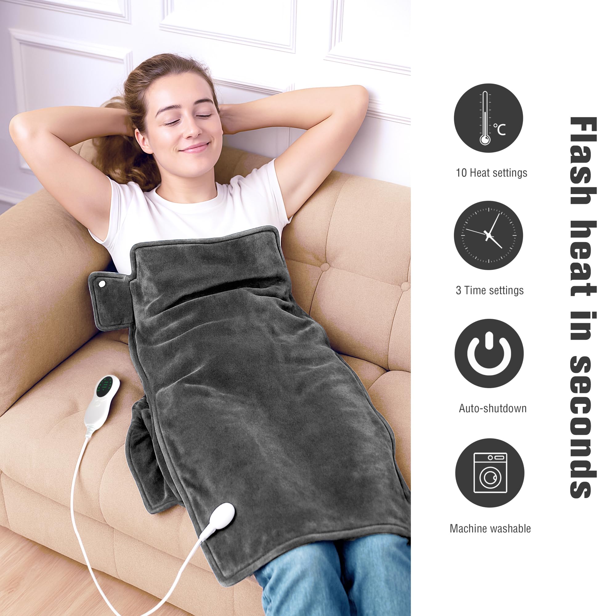 OPUGK heating pad on arms and legs provides soothing heat