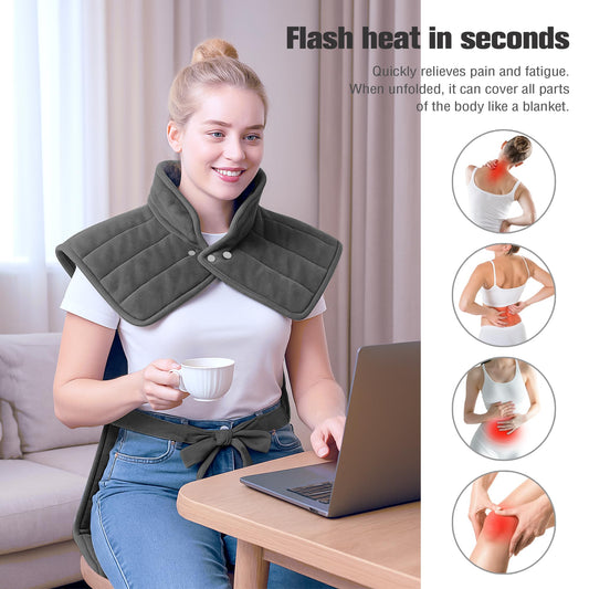 OPUGK heating pad wrapped around back delivering broad warmth