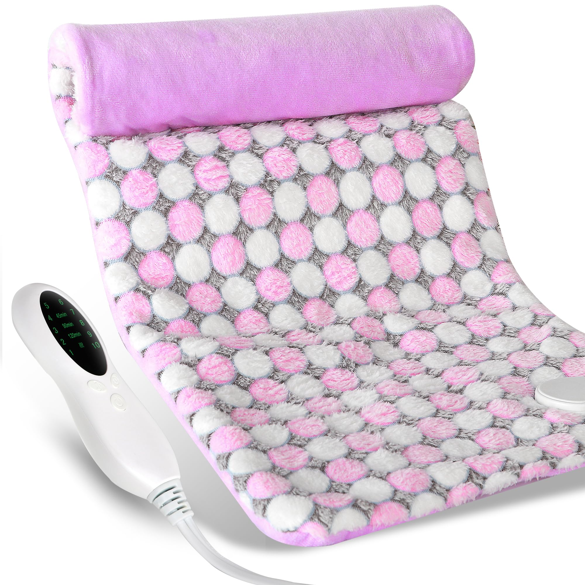 OPUGK weighted heating pad for back relaxation and deep muscle relief.