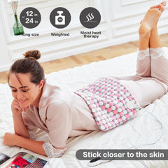 OPUGK weighted heating pad with flannel fabric provides warm, cozy heat.