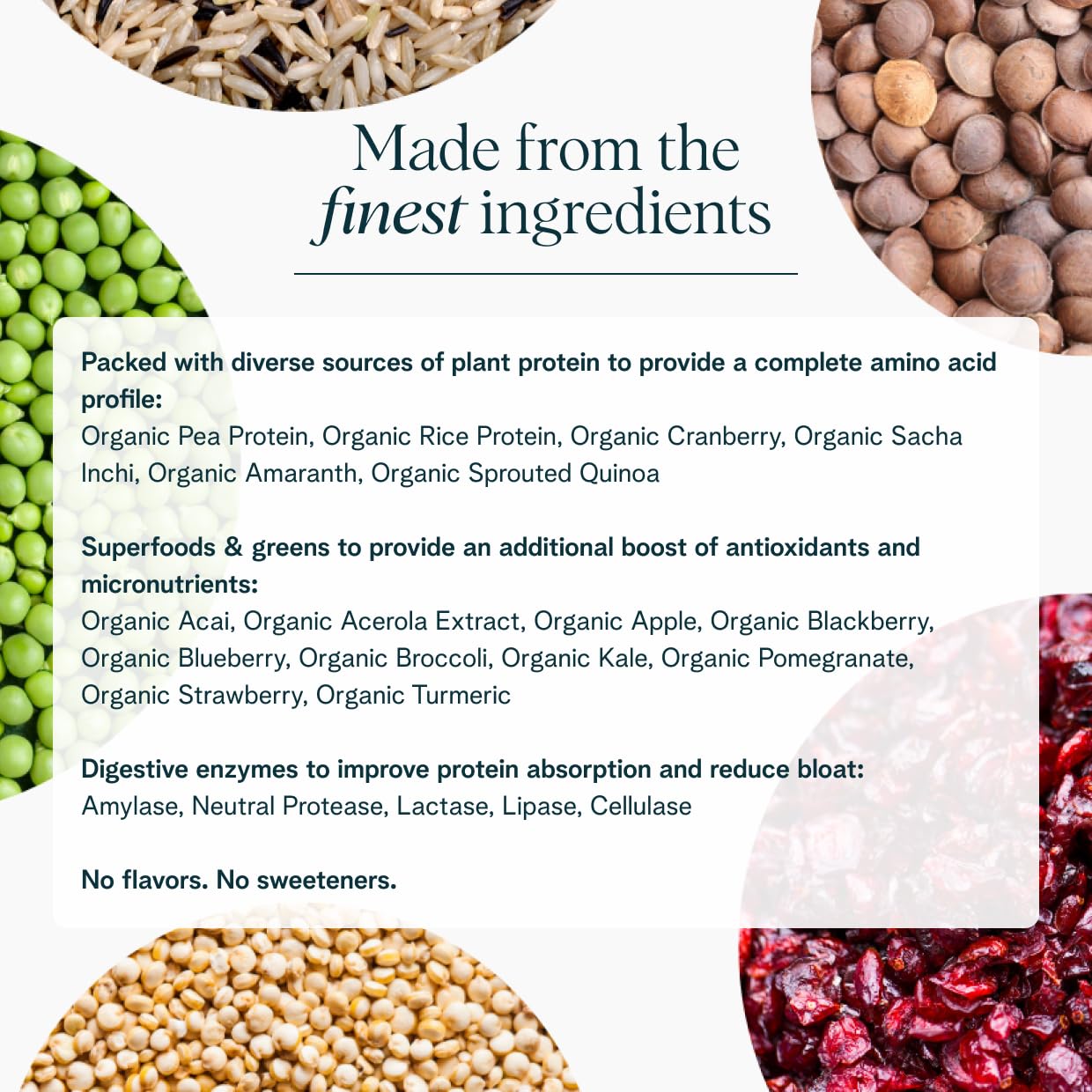 Ora Organic 16 superfoods blend bottle communicates added micronutrients with every serving.