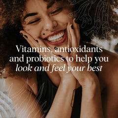 Ora Organic Beyoutiful product image highlighting inner beauty support for hair and skin.