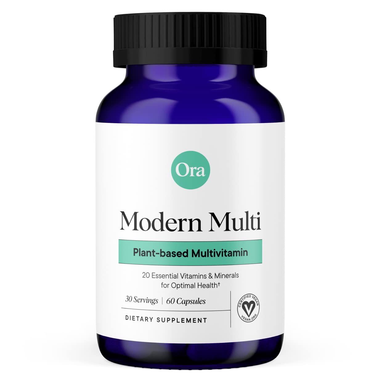 Ora Organic Modern Multi bottle front for daily wellness and balanced energy.