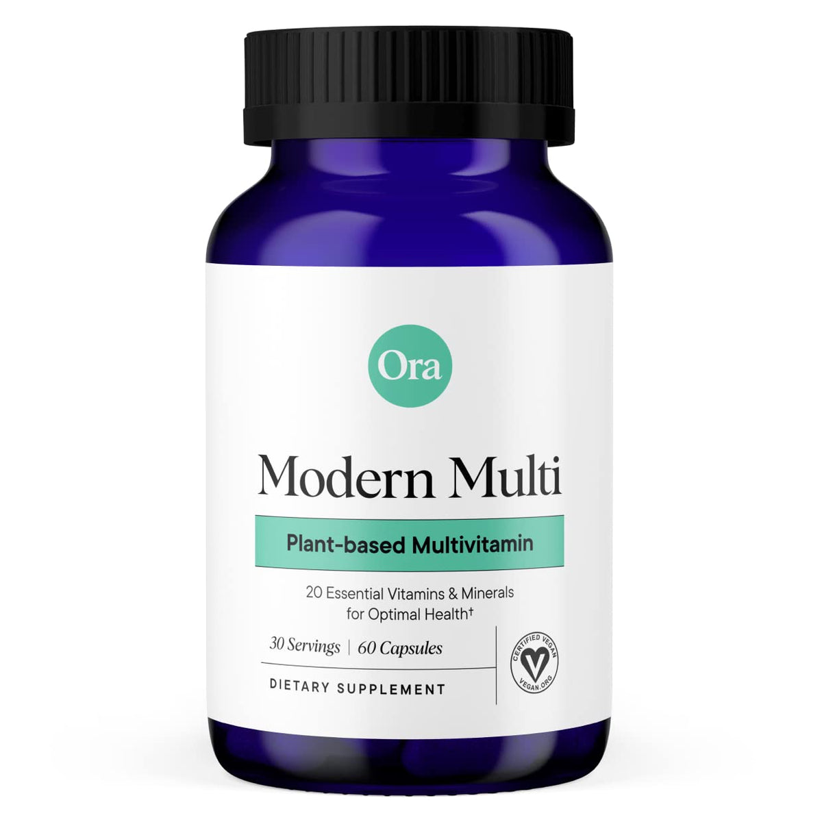 Ora Organic Modern Multi bottle front for daily wellness and balanced energy.