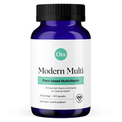 Ora Organic Modern Multi bottle front for daily wellness and balanced energy.