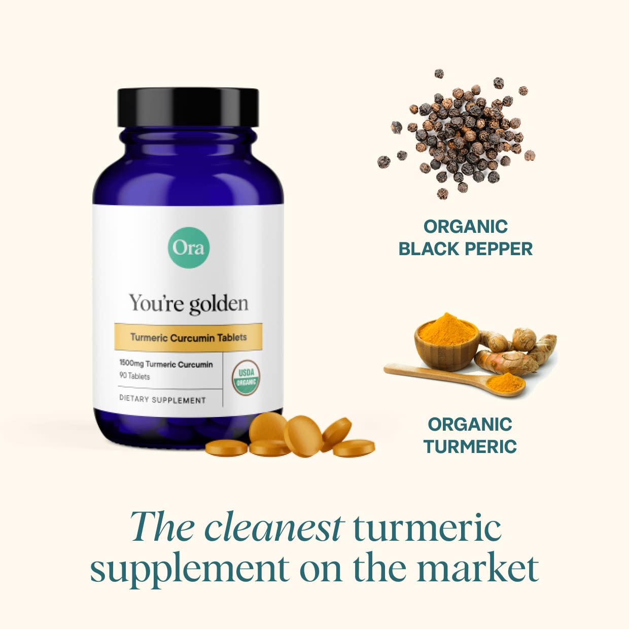 Ora Organic vegan symbol on packaging signals clean, plant-based formula