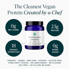 Ora Organic unflavored protein powder scoop shows a plain base ready for customization.