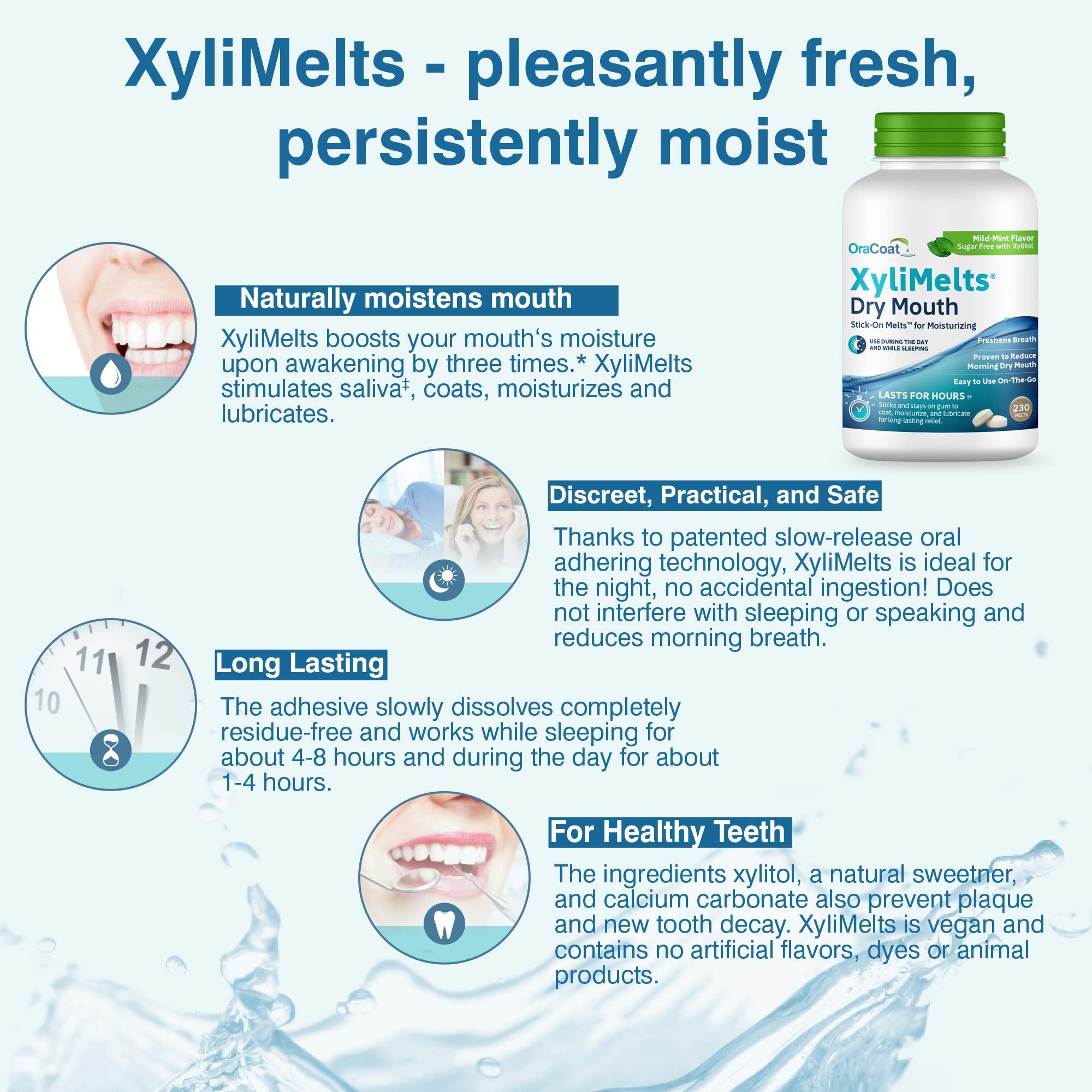 Oracoat XyliMelts blister-packaged for convenient travel.