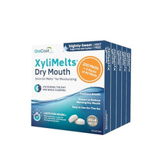 Oracoat XyliMelts discs adhere to teeth or gums for lasting moisture.