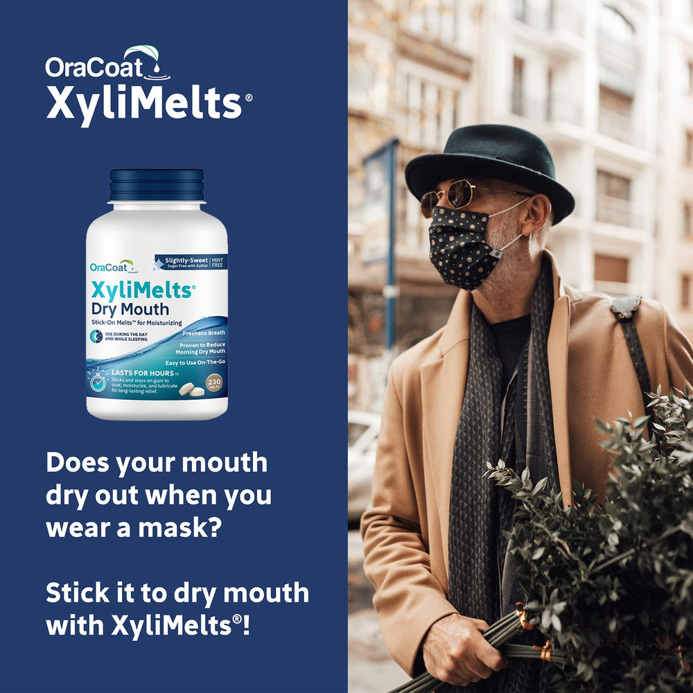 Oracoat XyliMelts travel-friendly blister packaging fits in your bag.