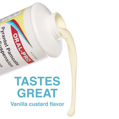 Kid-friendly vanilla flavor makes administration less stressful.