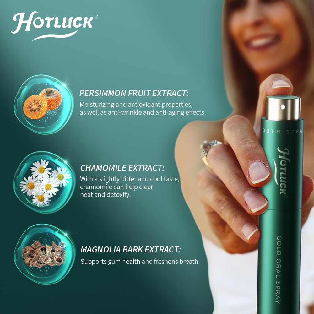 ORALUCK Hotluck Gold ingredients persimmon chamomile provide moisturizing benefits.