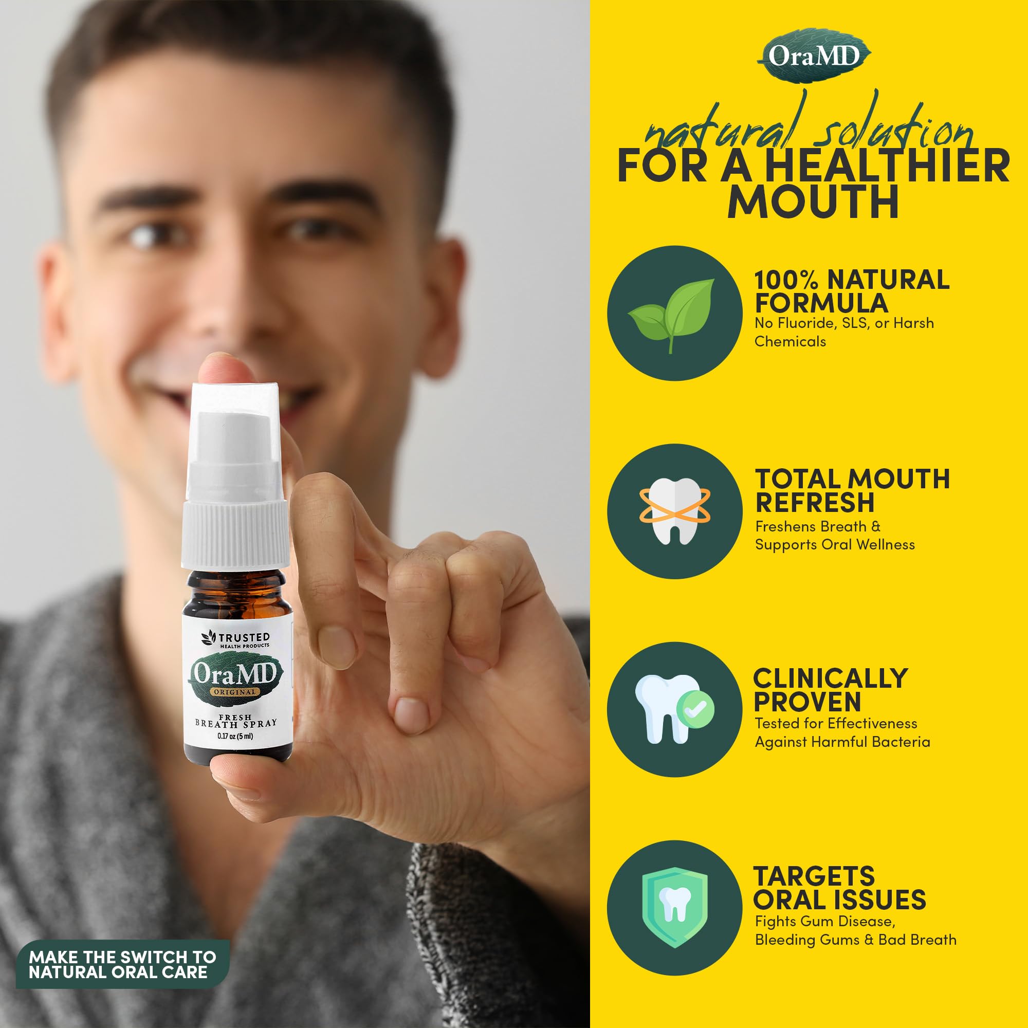 OraMD Gum health support visual emphasizes daily use for healthier gums