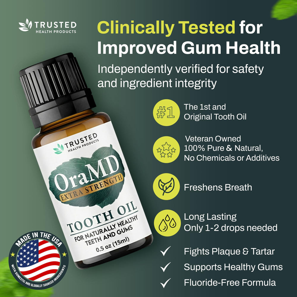 OraMD almond oil ingredient highlight for natural oral care.