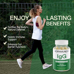 Oramune bovine immunoglobulin vial emphasizing gut wellness potential