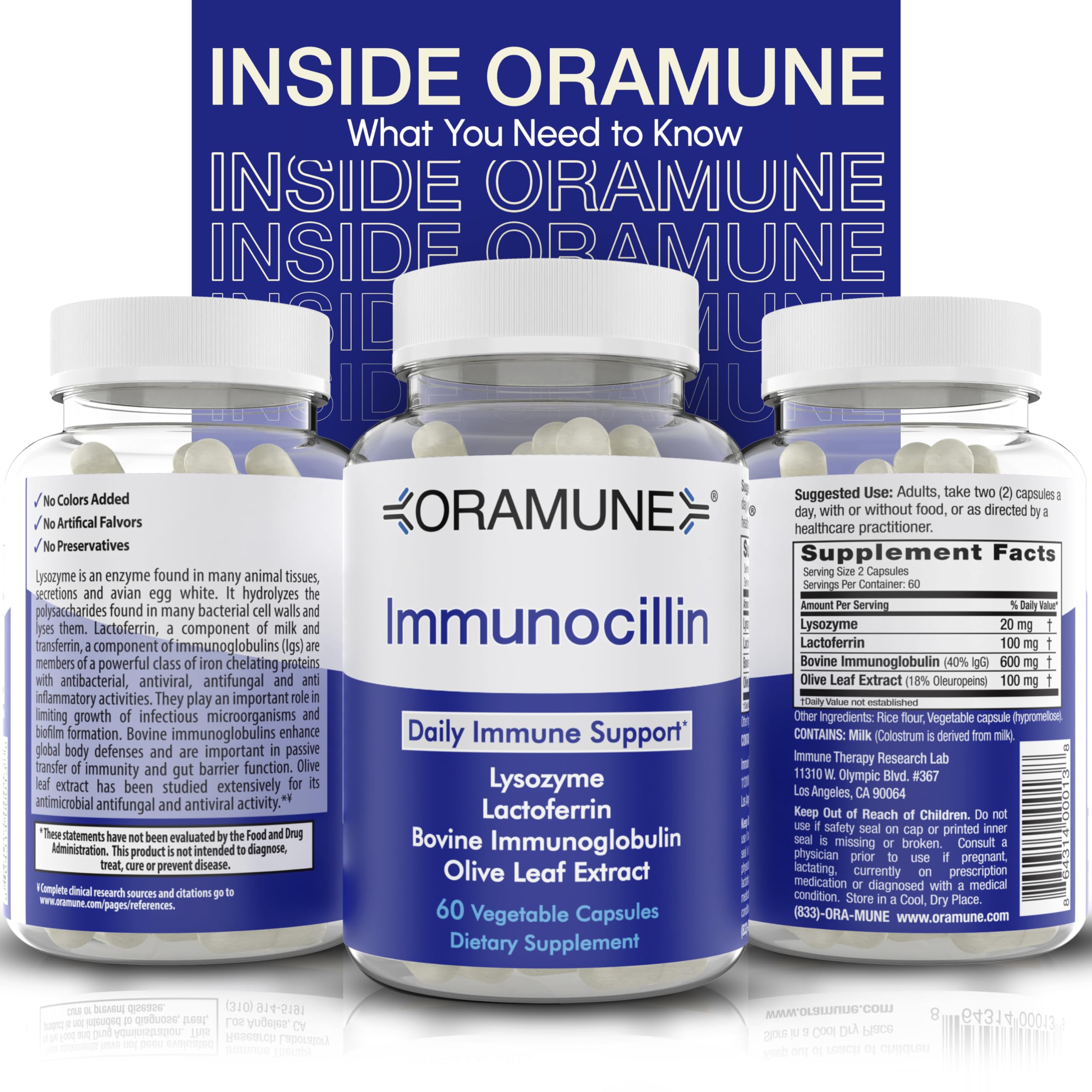 Oramune product lifestyle shot illustrating daily wellness routine
