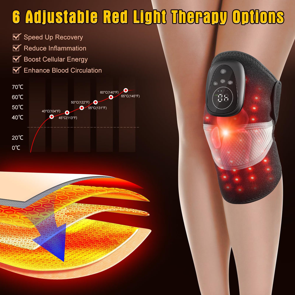 Oramuon knee massager heat zones provide comprehensive warmth