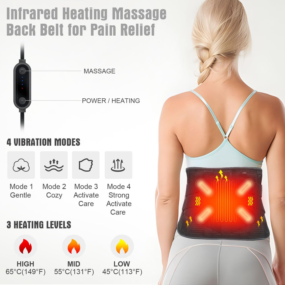 Oramuon heated back brace controller and battery for portable power