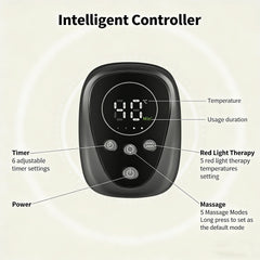 Oramuon knee massager 5000mAh battery for extended cordless sessions.