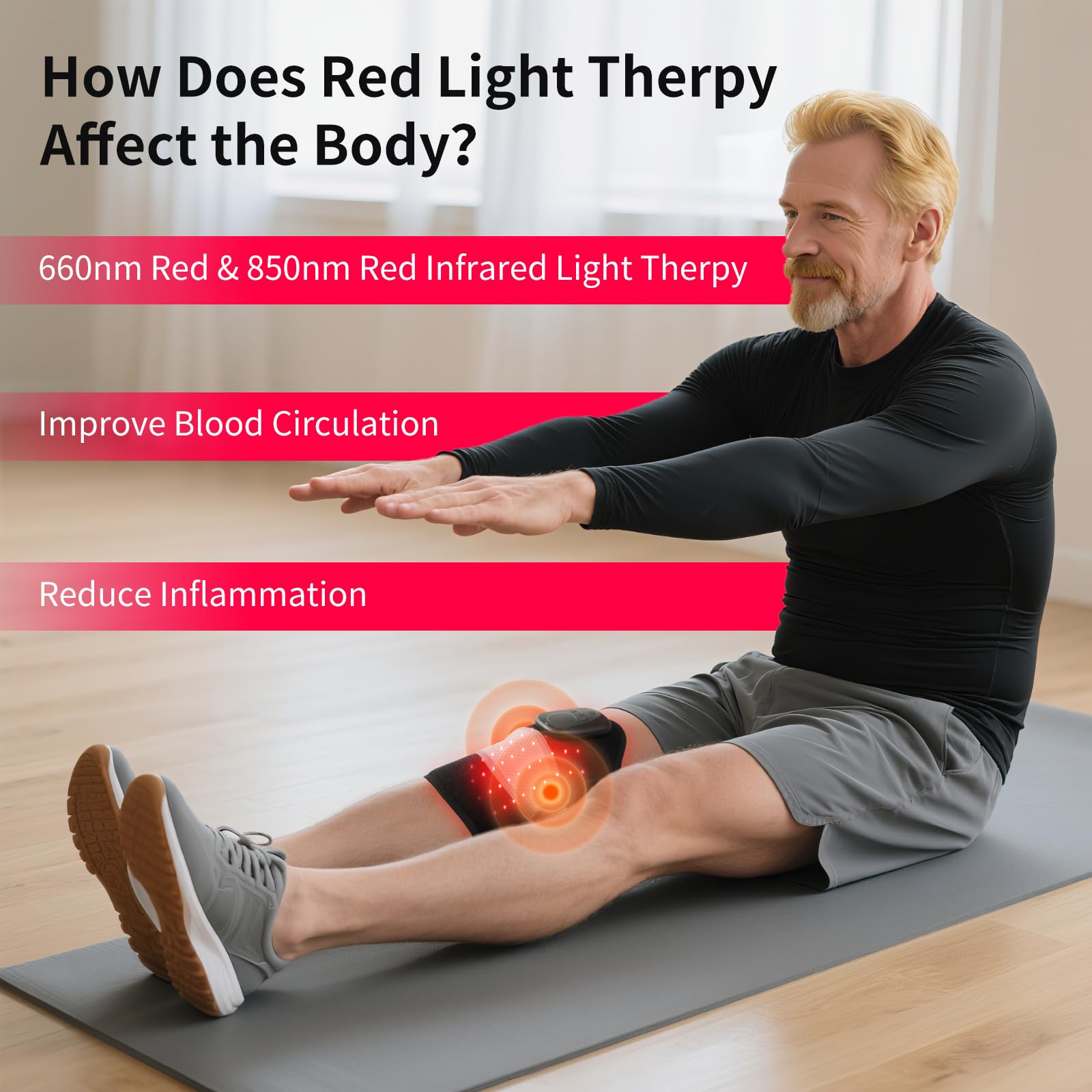 Oramuon red light therapy with 660nm-850nm for joint comfort