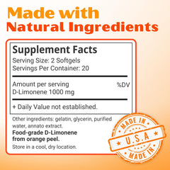 Orange Burps orange peel oil active ingredient backing natural support