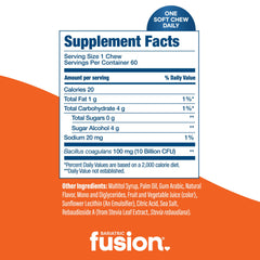 Orange tropical flavor probiotic chew from Bariatric Fusion