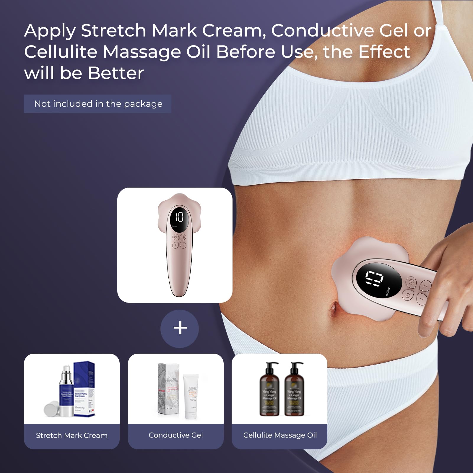 Oranmagic massager with USB-C charging for portable, mess-free use.