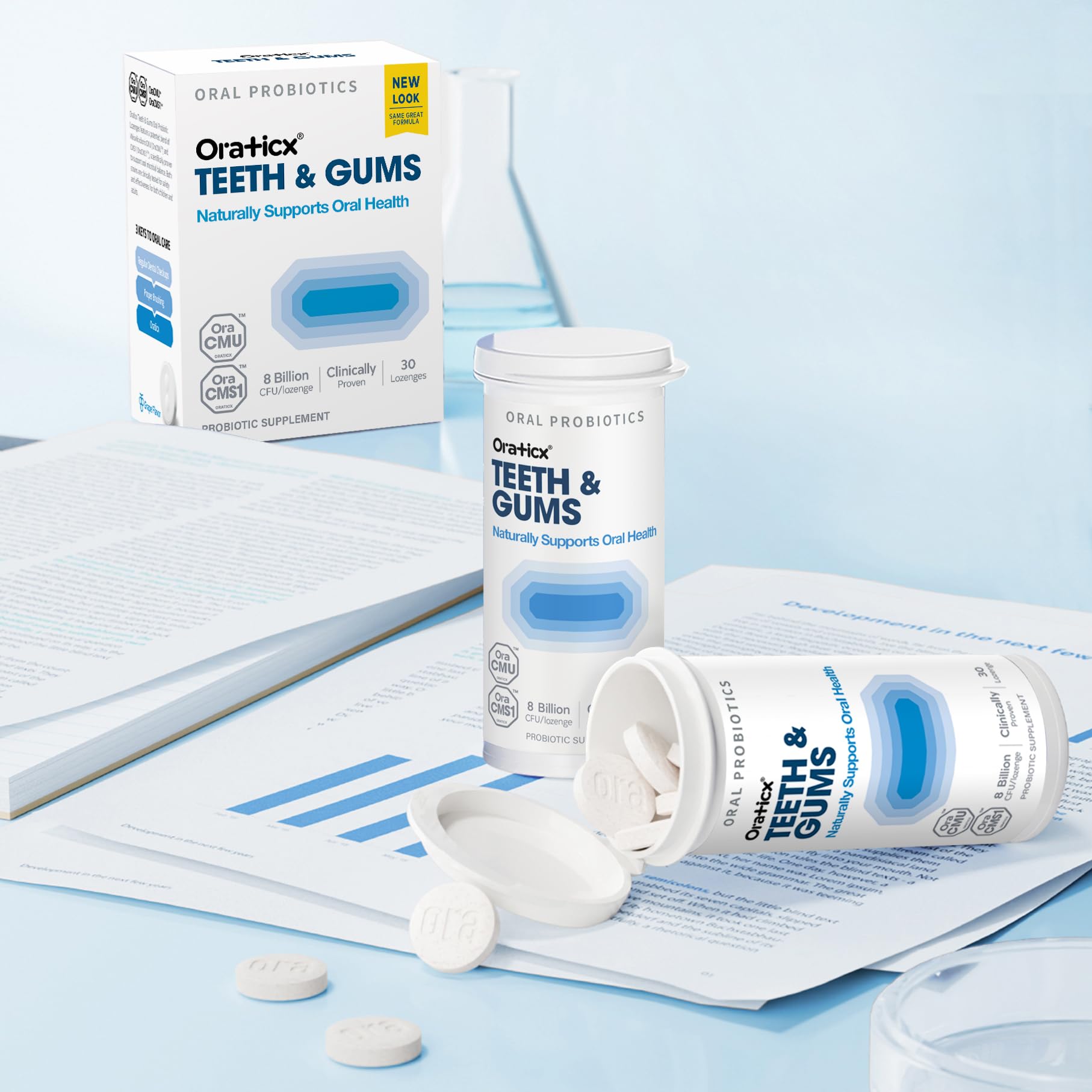 OraTicx immunity-support focus for overall oral health balance.