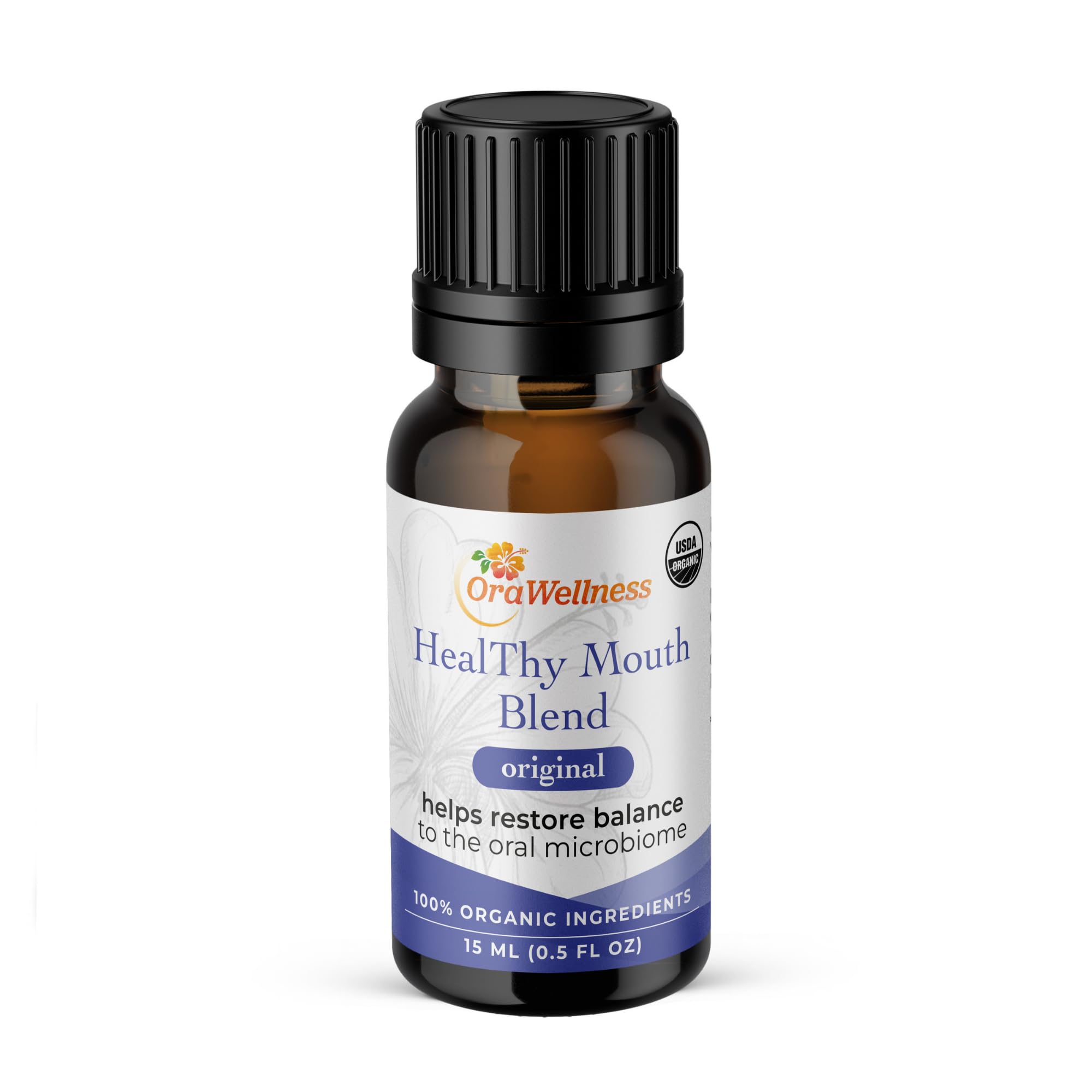 OraWellness Healthy Mouth Blend bottle for fresh breath and balanced gums.