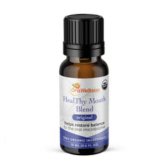 OraWellness Healthy Mouth Blend bottle for fresh breath and balanced gums.