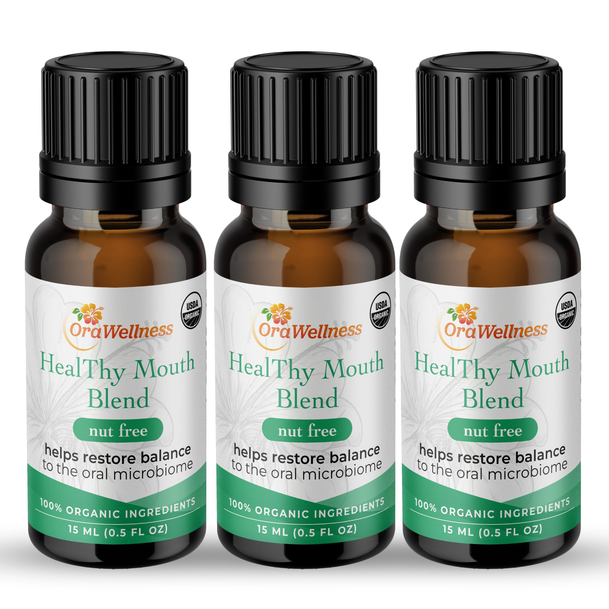 OraWellness Nut Free Mouth Oil bottle for fluoride-free oral care.