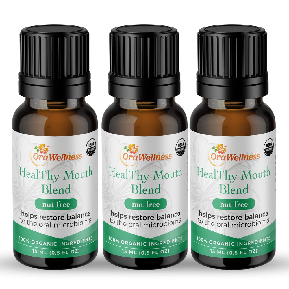 OraWellness Nut Free Mouth Oil bottle for fluoride-free oral care.