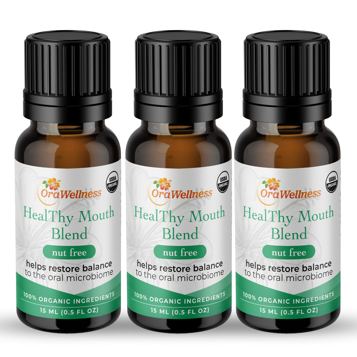 OraWellness Nut Free Mouth Oil bottle for fluoride-free oral care.
