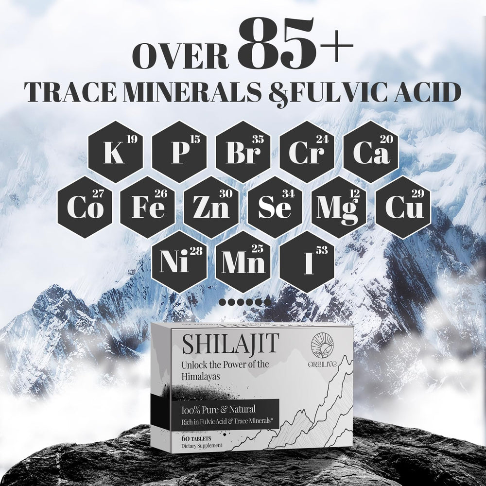 ORBILIVE Shilajit tablets sugar-free and gluten-free.
