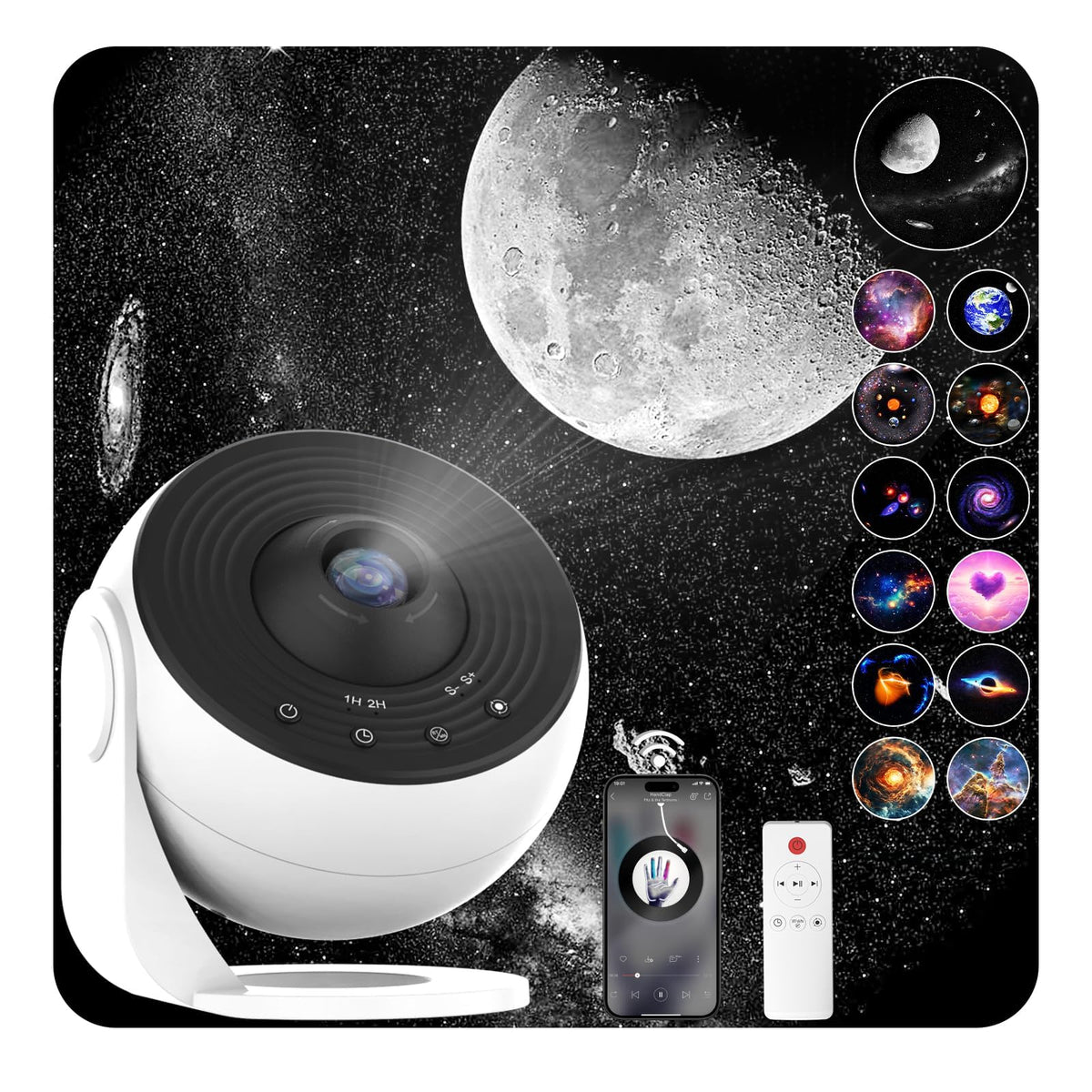 Orbislux Galaxy Projector Pro with 13‑disc set creates immersive cosmic scenes for any room