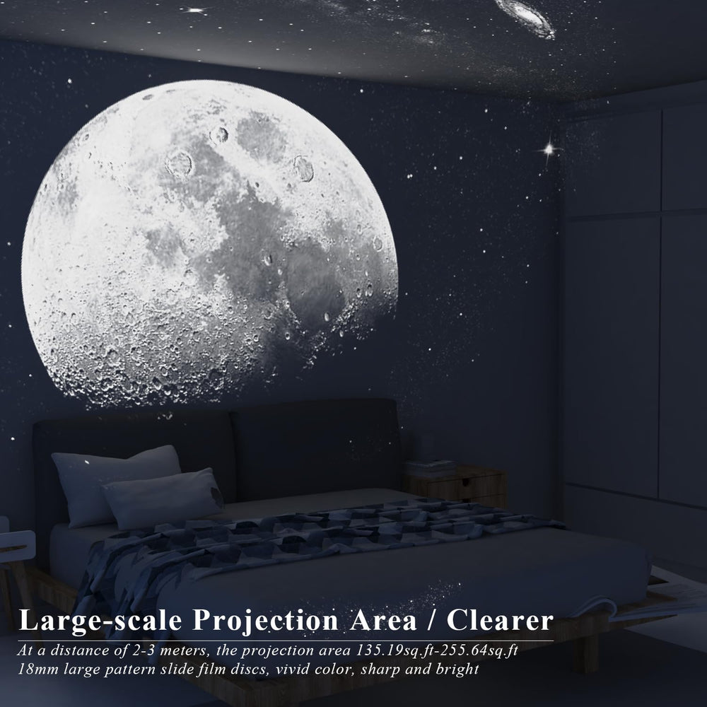Orbislux Galaxy Projector Pro supports 360 degree rotation for dynamic sky views